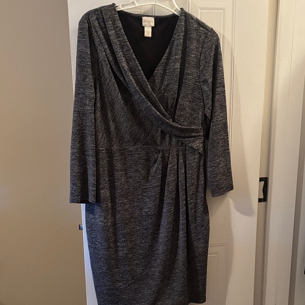 Chico's Charcoal Long Sleeve Dress